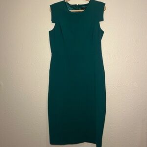 J Crew, Green Structured Dress 10 TALL